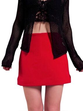 NWT✨ | Express | Red Editor High Waisted Mini Skort